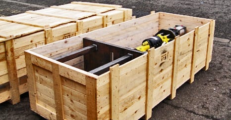 wooden storage crate.